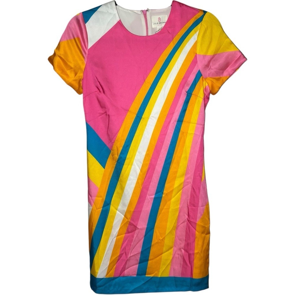 JB Julie Brown Rainbow Colorblock Mini Dress NWT Size 2